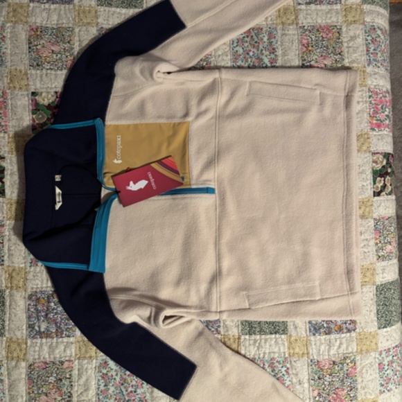 Cotopaxi Abrazo Half-Zip Fleece Jacket Women’s M Maritime & Cream - Picture 2 of 10